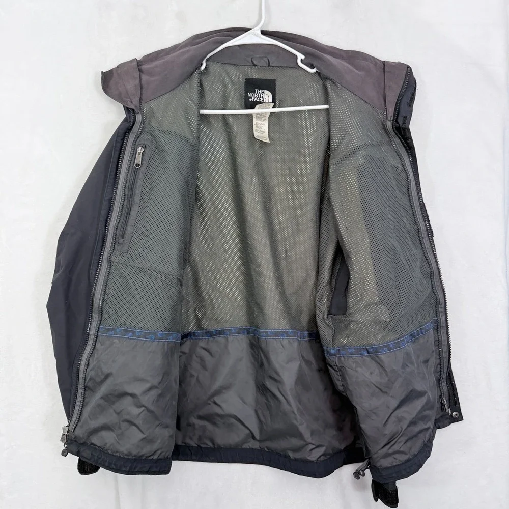Vintage The North Face Gore Tex Jacket Mens M Black Full Zip Rain Mesh Line